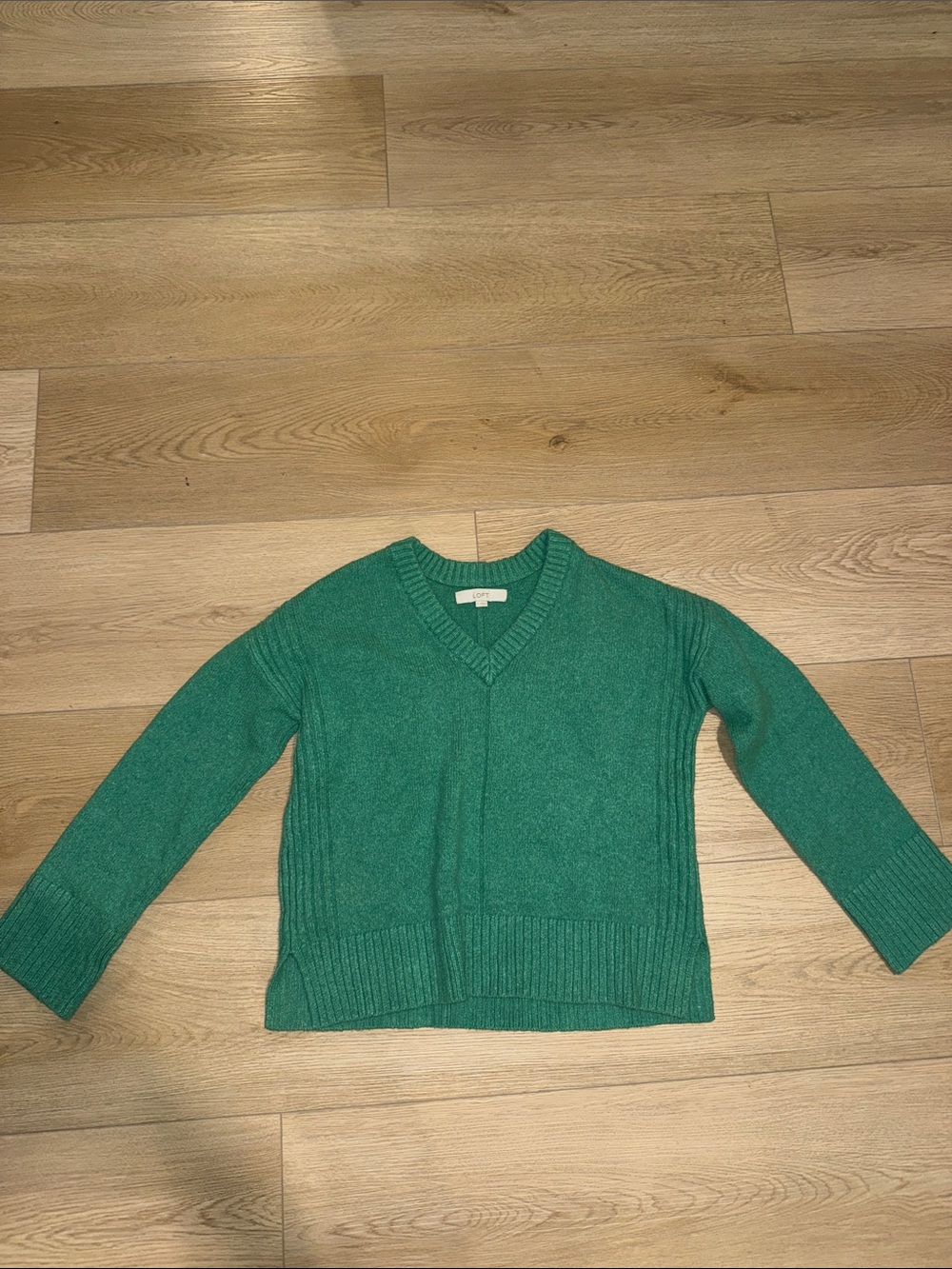 LOFT Emerald Green V-Neck Sweater